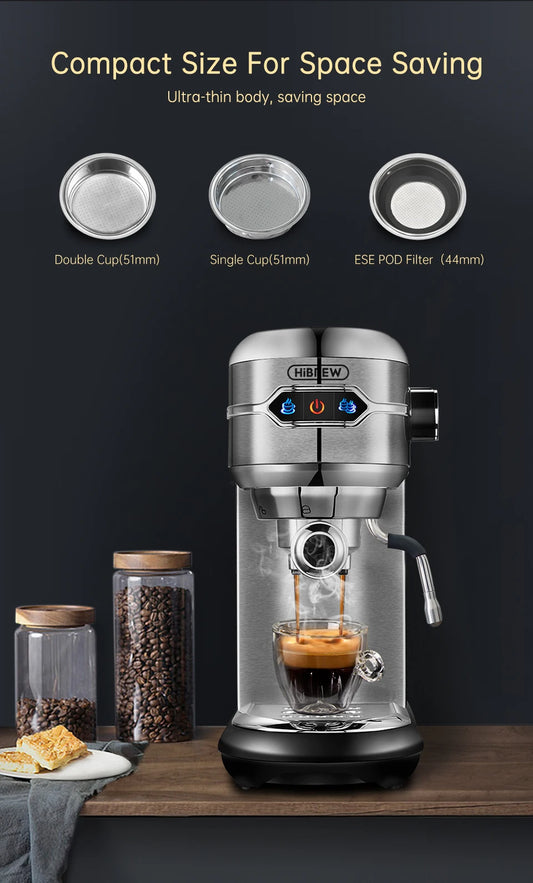 Coffee Maker20 Bar Semi Automatic Super Slim ESE POD & Powder Espresso Machine H11