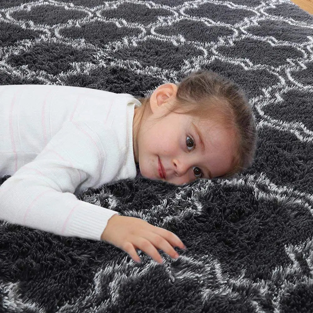 Area Rugs Super Soft Plush Fluffy Carpets Rug Non-Slip Indoor Floor Rug