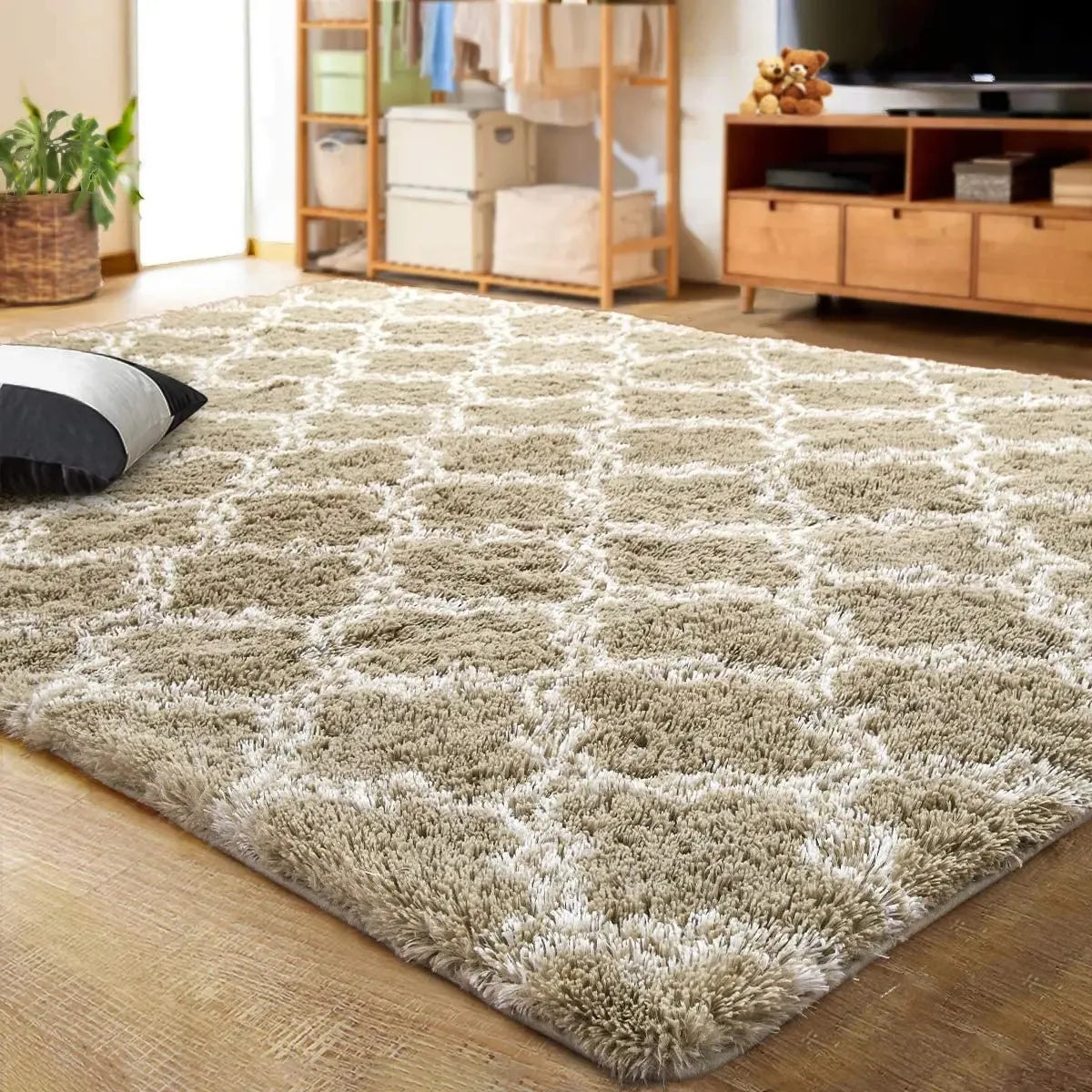 Area Rugs Super Soft Plush Fluffy Carpets Rug Non-Slip Indoor Floor Rug