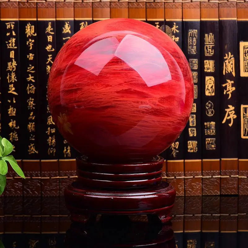 Red Quartz Healing Crystal Ball