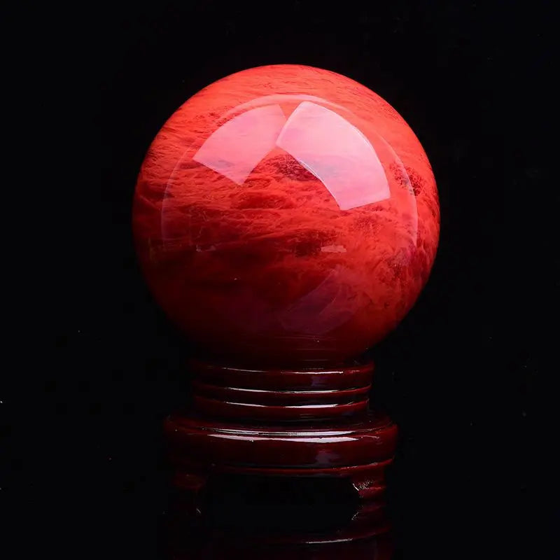 Red Quartz Healing Crystal Ball