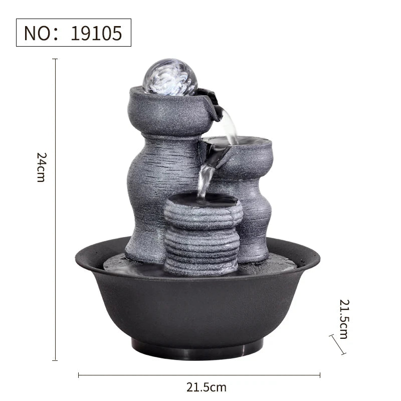 Desktop Fountains Indoor Water Fountain Creative Craft Home Decor & Figurine