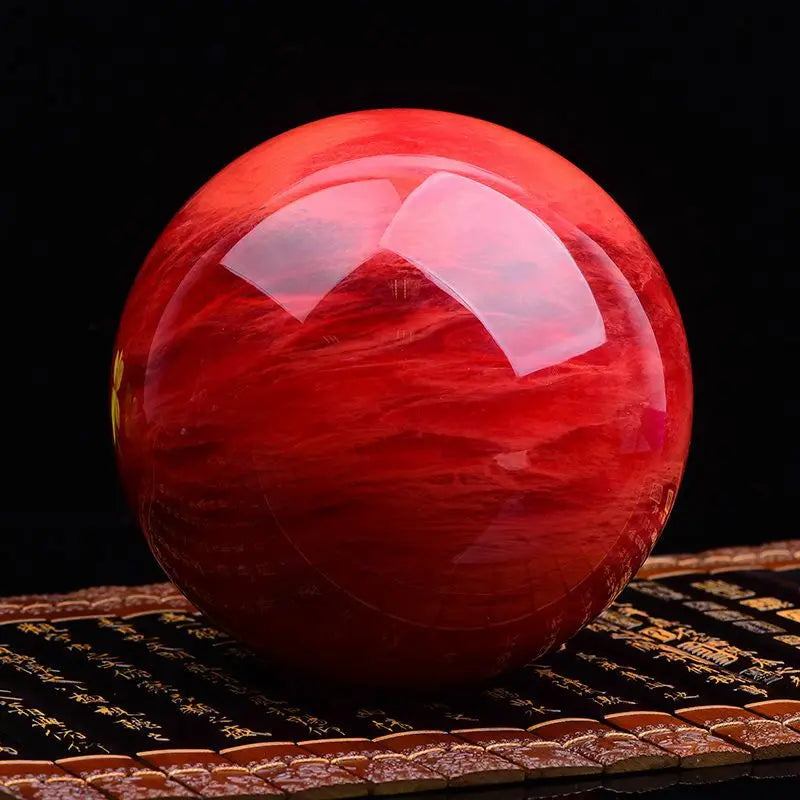 Red Quartz Healing Crystal Ball