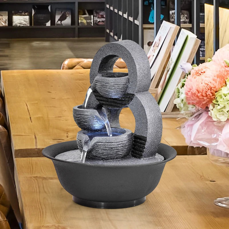Desktop Fountains Indoor Water Fountain Creative Craft Home Decor & Figurine