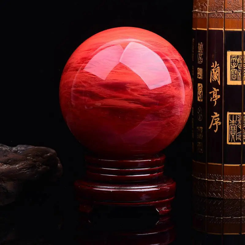 Red Quartz Healing Crystal Ball