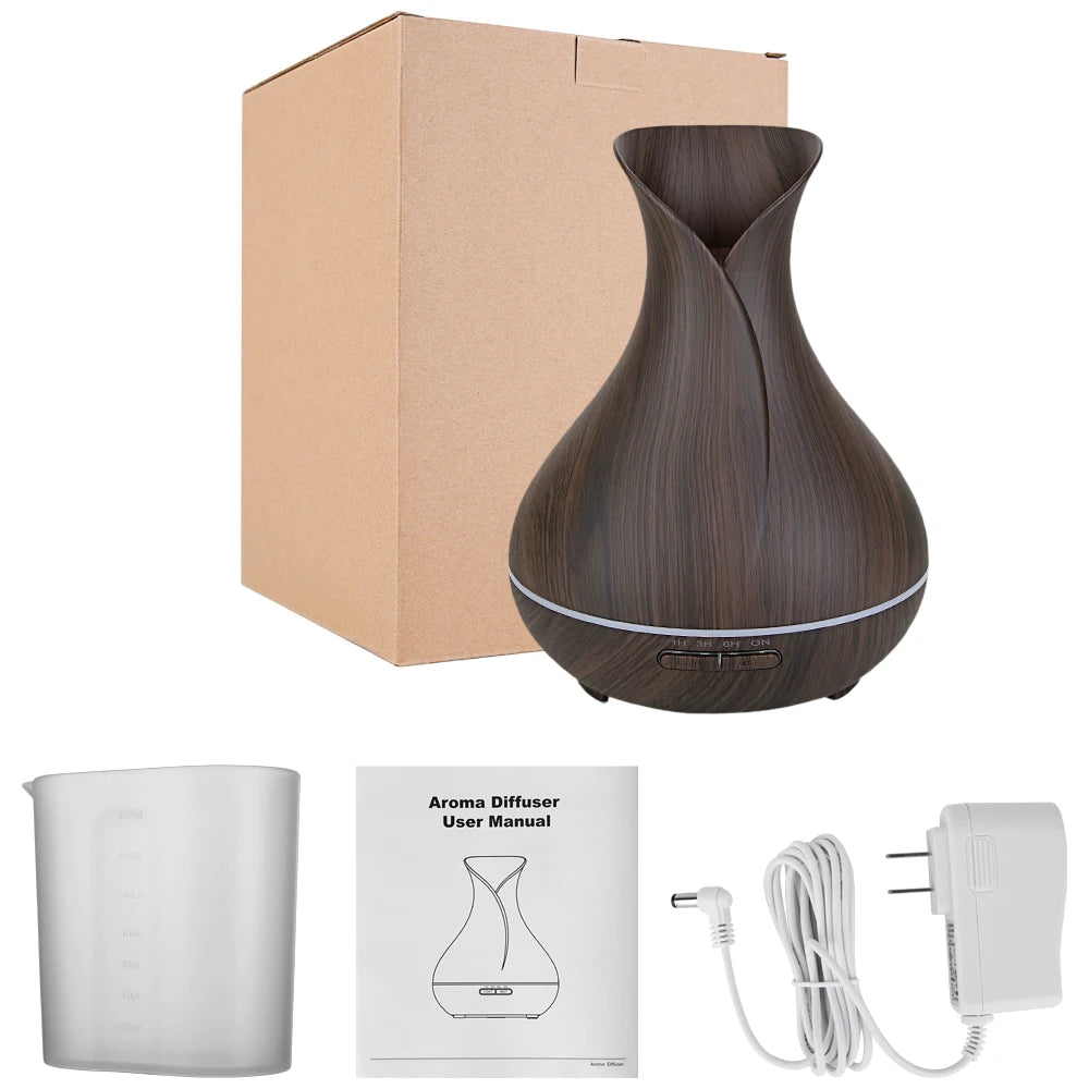 Essential Oil Diffuser Mist Maker Fogger Large Capacity Ultrasonic Air Humidifier with LED Lights for Home Aroma Diffuser