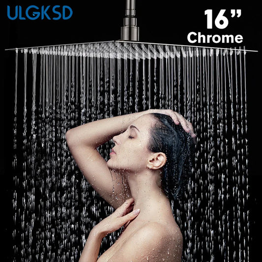 Shower Head Luxury Ultrathin Rainfall Shower Head Stainless Steel Chrome Nickel