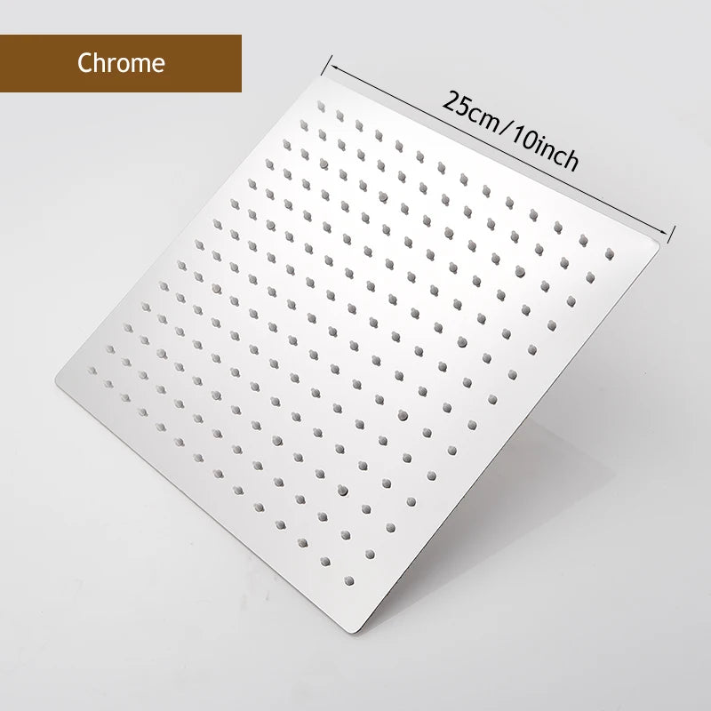 Shower Head Luxury Ultrathin Rainfall Shower Head Stainless Steel Chrome Nickel