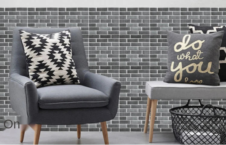 20PCS Self Adhesive Tile Wall Sticker Home Decor 3D pack Covers for Kitchen Cupboard Bath Waterproof