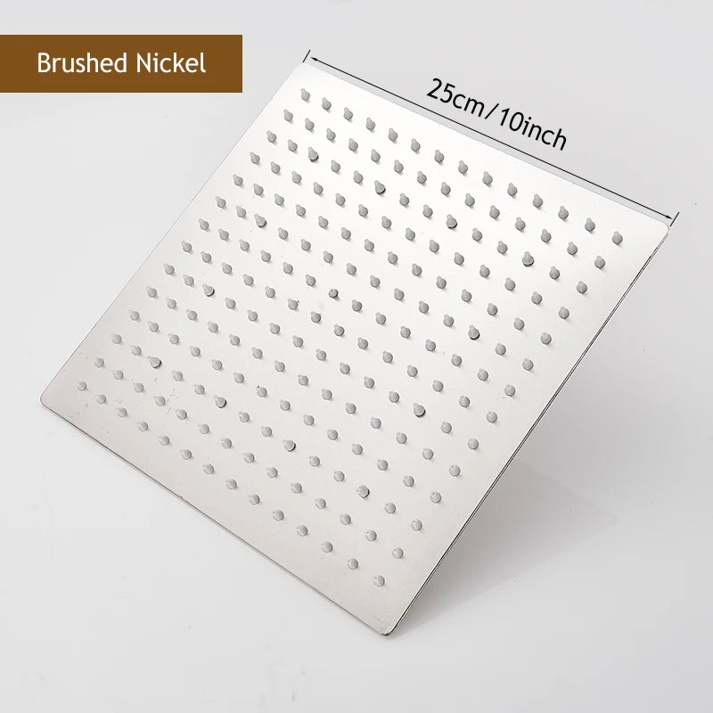Shower Head Luxury Ultrathin Rainfall Shower Head Stainless Steel Chrome Nickel