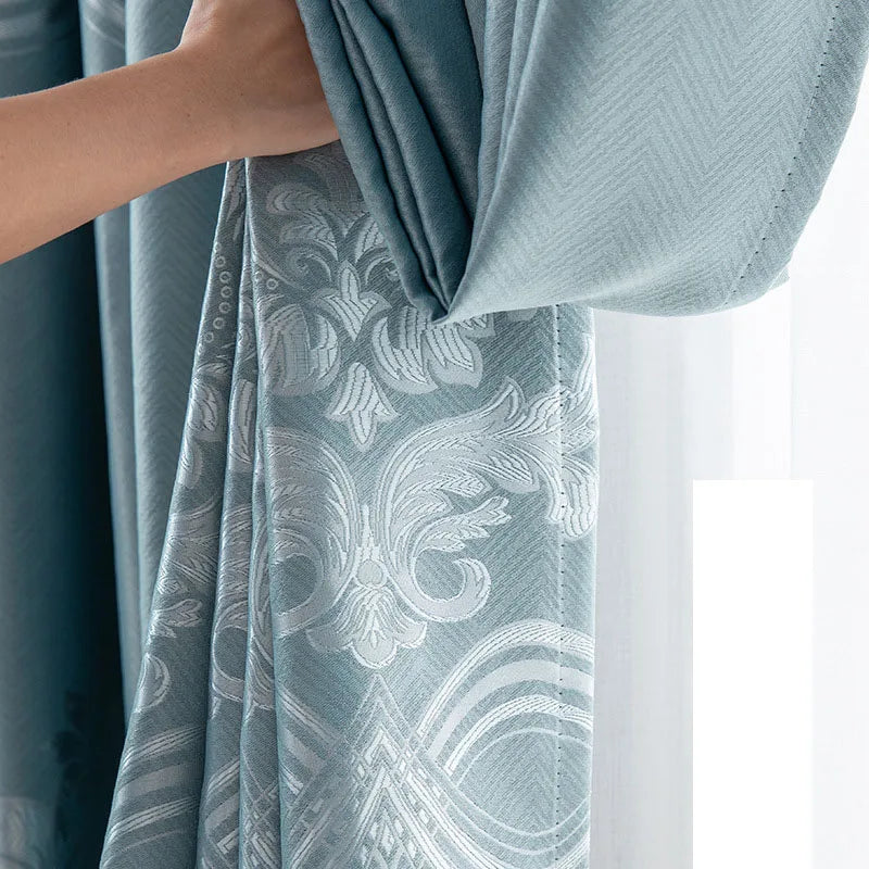 European Style Jacquard Window Curtain for Living Room ,Bedroom Insulation Blackout, New High Quality