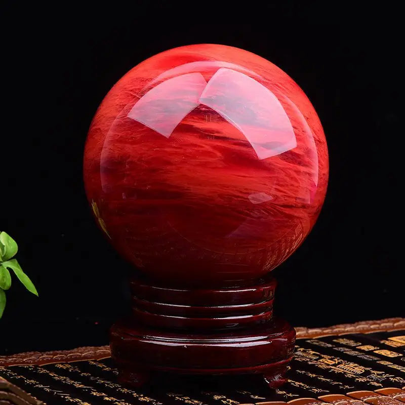 Red Quartz Healing Crystal Ball