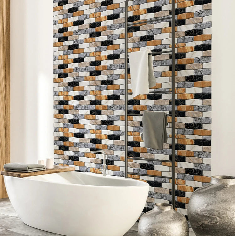 20PCS Self Adhesive Tile Wall Sticker Home Decor 3D pack Covers for Kitchen Cupboard Bath Waterproof
