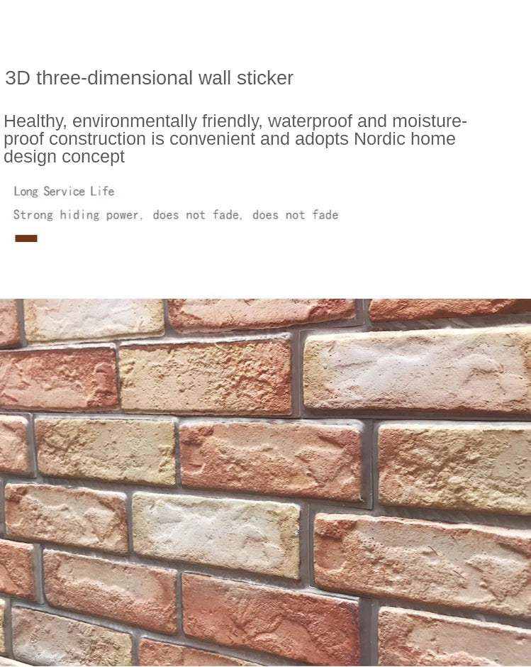20PCS Self Adhesive Tile Wall Sticker Home Decor 3D pack Covers for Kitchen Cupboard Bath Waterproof