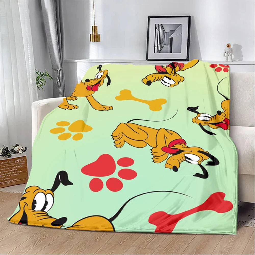 Cute Cartoon Pluto Printed Blanket Warm Blanket Soft and Comfortable