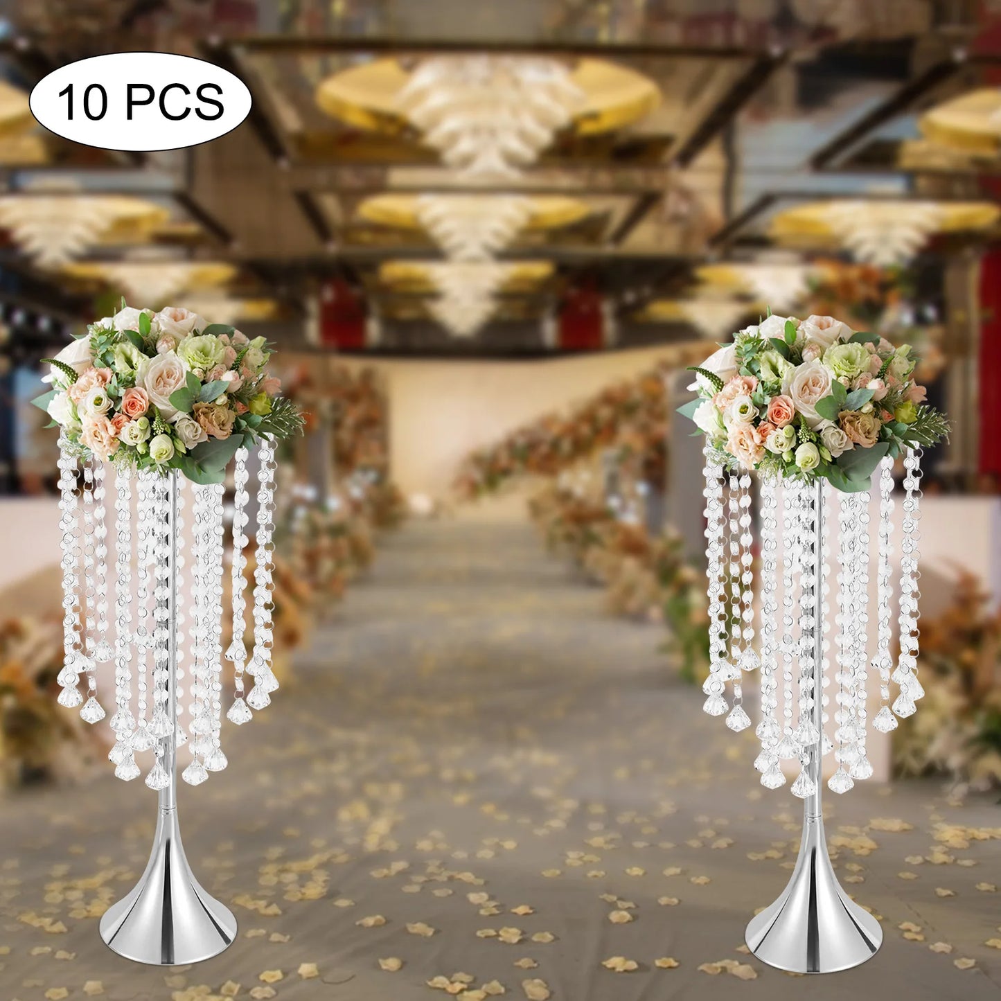 10Pcs Luxurious Flower Stand Centerpieces Flower Stand, Tabletop Dinner Home Decor