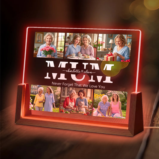 Personalized Acrylic Night Light Charlotte Warm lighting