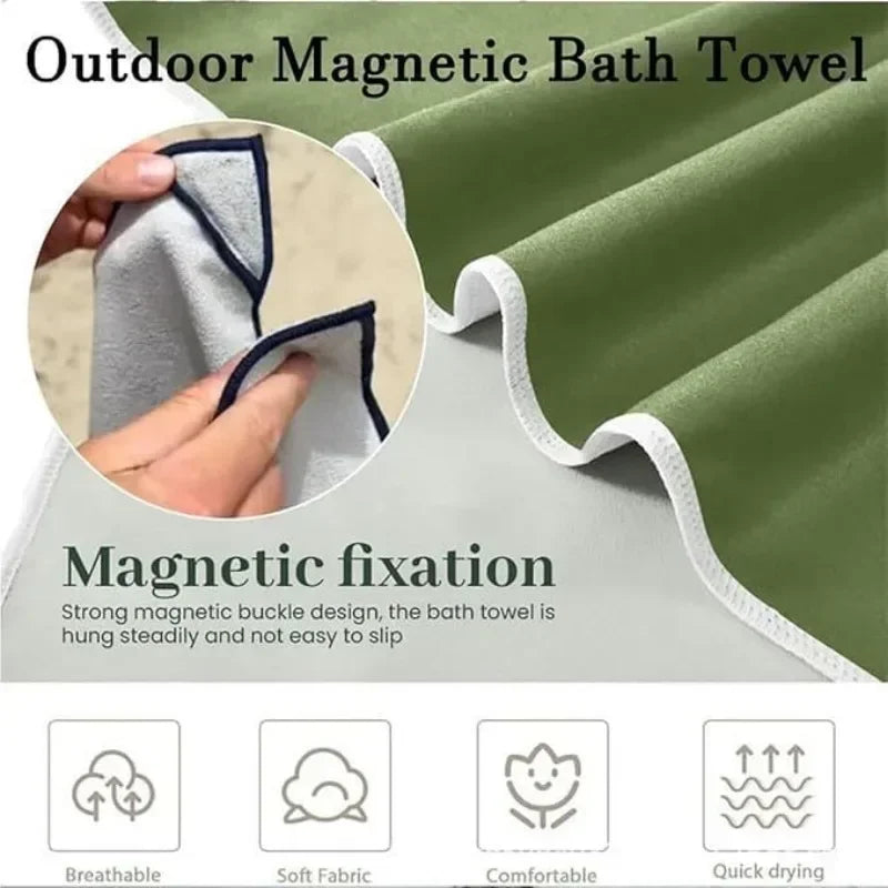 Outdoor Beach Magnetic Towel Soft and Comfortable Swimming and Bath Towel