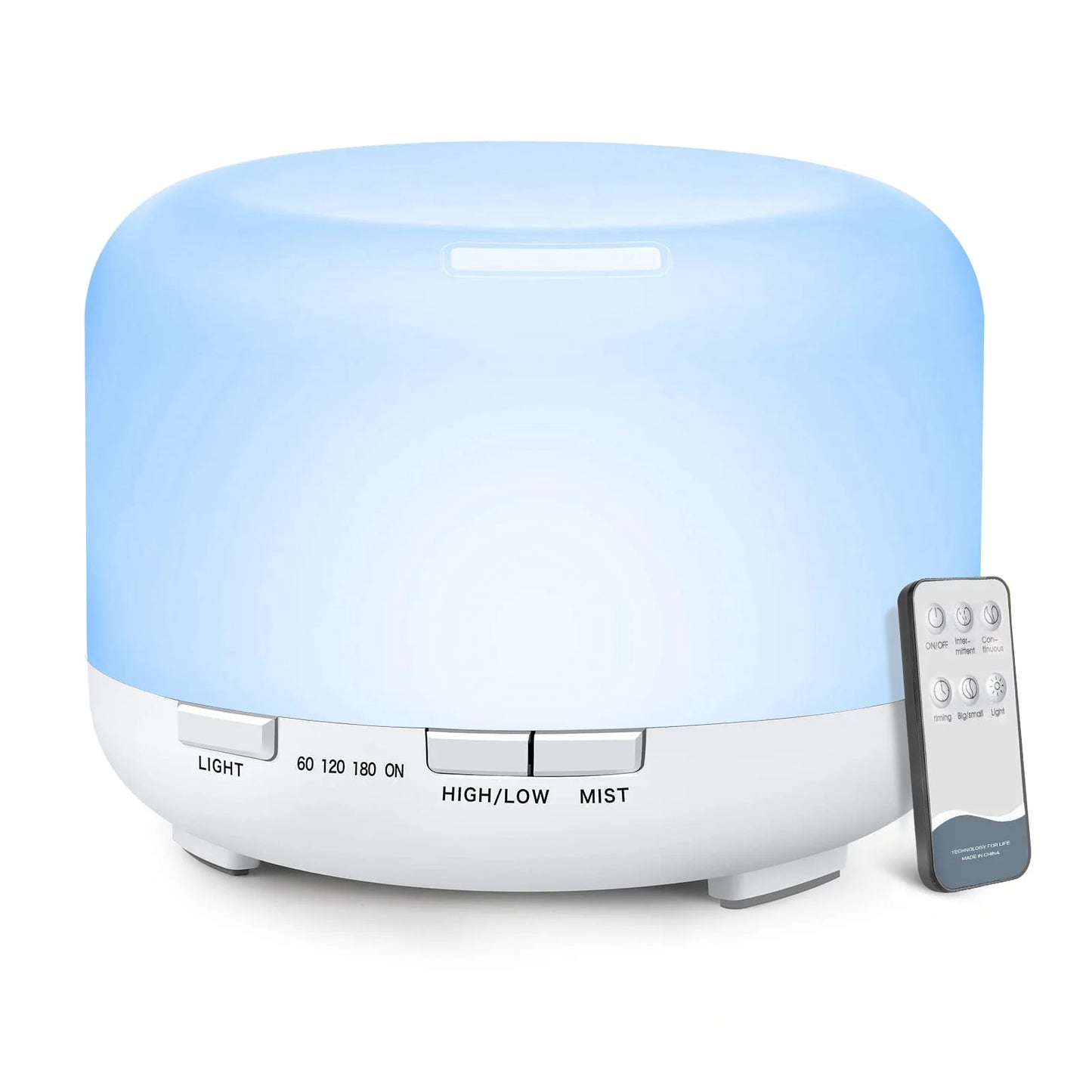 Aroma Diffuser (Oils Optional), Essential Oil Aromatherapy Diffuser Humidifier with Color Remote Control