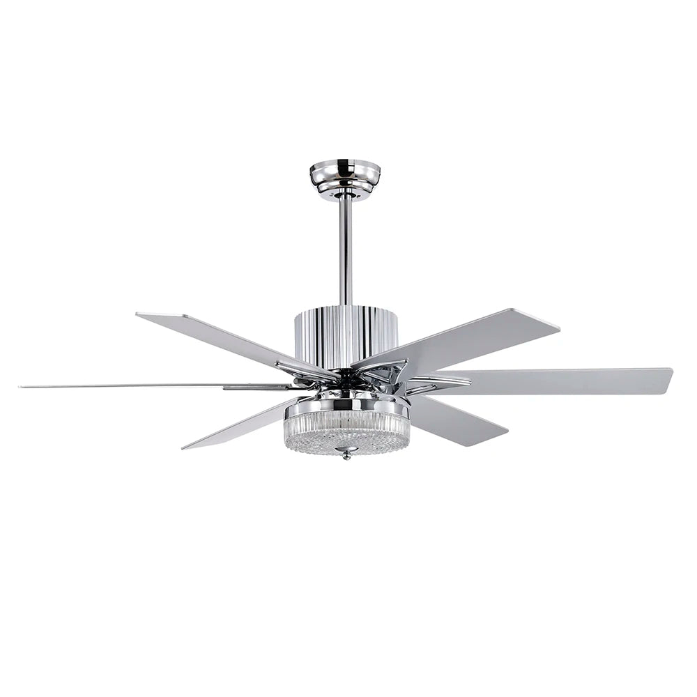 52'' Modern Ceiling Fans with Remote Wood Ceiling Fan with Lights, LED Ceiling Fan Light with 6 Blade,3 Speed AC Motor Indoor