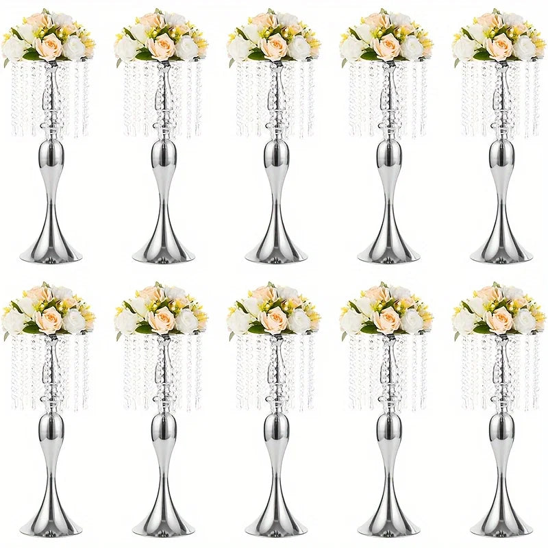 2/10 Pieces 21.3-Inch-High Crystal Flower Stand, 2/10 Pieces 21.3-Inch-High Crystal Flower Stand, for All Occasions