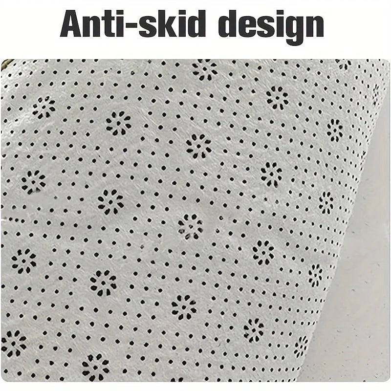Striped flannel bathroom foot mat shower room absorbent L-shaped non-slip