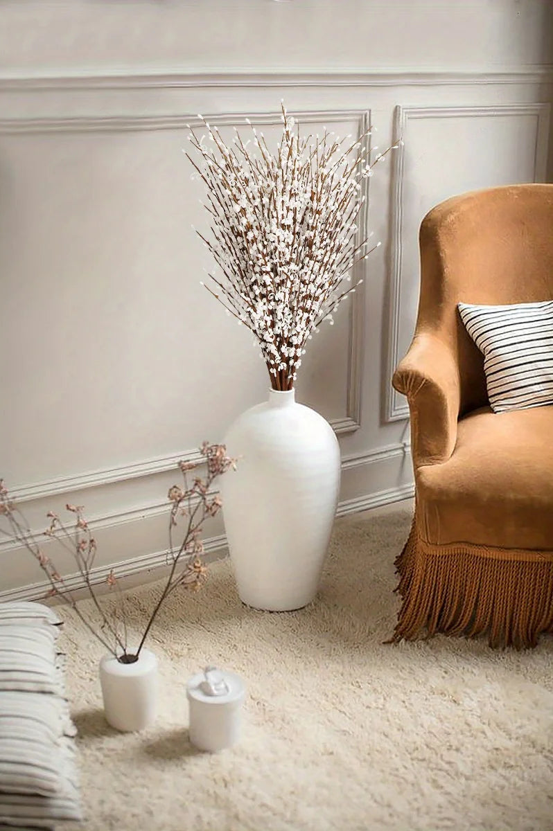 Pc 15Flowers Jasmine Flowers Pussy Willow Branches for Vases Party Home Decor