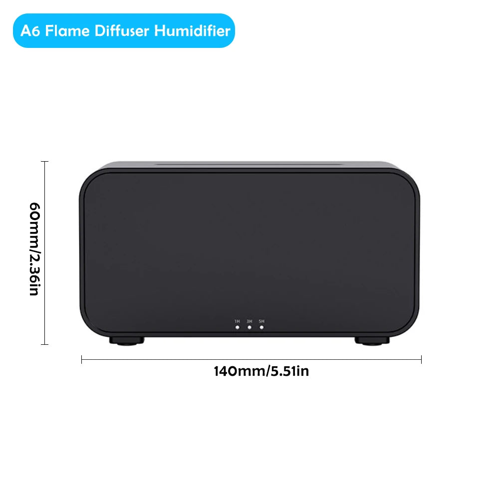 Humidifier Flame Aromatherapy Diffuser Can Add Essential Oils 7 Colors Flame Diffuser Timing Protection USB Humidifier