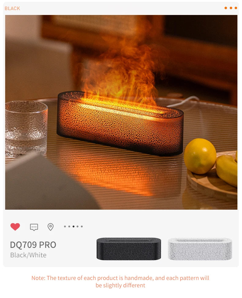 7Colorful Flame Diffuser USB Air Humidifier Aromatherapy Essential for Home Oil Diffuser Fragrance Diffuser