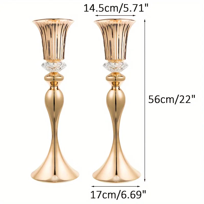 Set of 2/10 Crystal Flower Stands, 22 Vases Centerpiece for Table Decoration, Home Decor