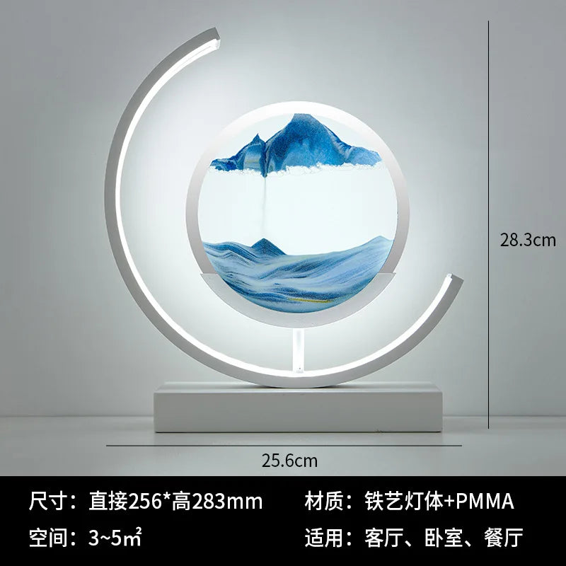 Geometric Sand Art Lamp - Adjustable Brightness, USB Powered, No Battery Needed for All Rooms