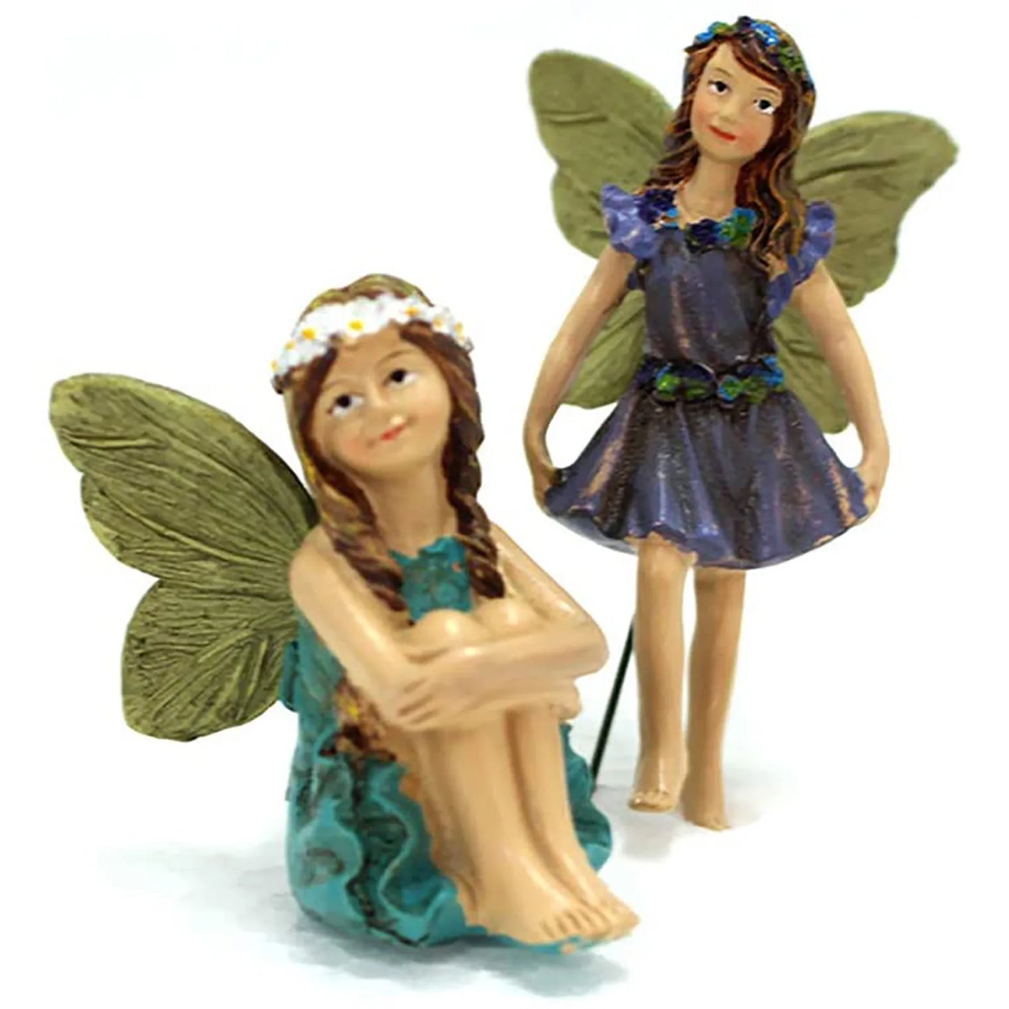 6pcs Fairies Mini Figurines Garden Home Decor Fairy-Ornament European Style Flower Statue Ornament