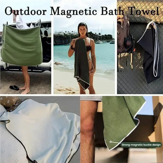 Outdoor Beach Magnetic Towel Soft and Comfortable Swimming and Bath Towel