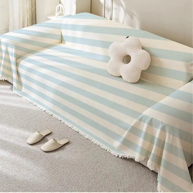Chenille Sofa Blanket Covers Pastoral Style Flower Throw Blankets Living Room Universal Couch Throw