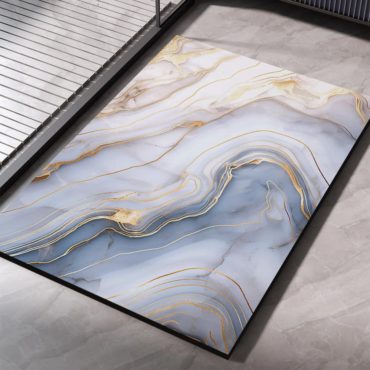Luxury Bathroom Mat Quick Dry Non-slip Super Absorbent Bathroom Shower Carpet Toilet Doormat Machine Washable