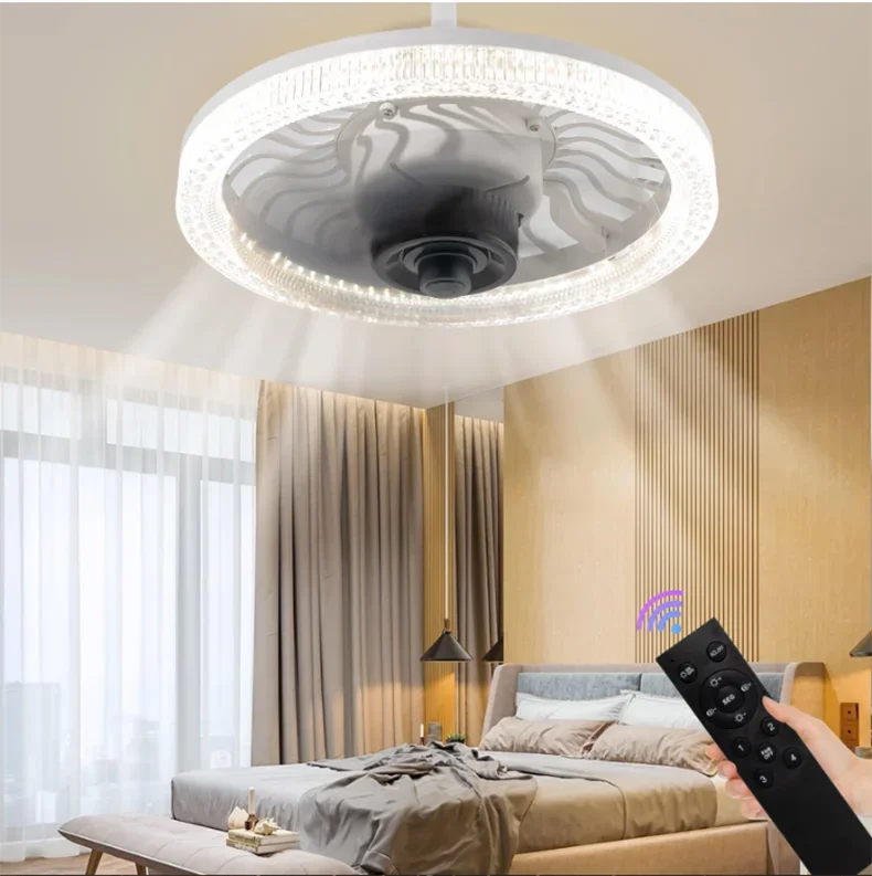 Remote Control Ceiling Fan with LED Lighting with Remote Control Converter Base for Any Room