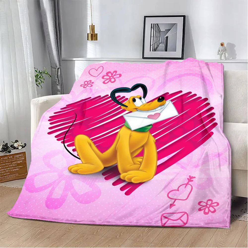 Cute Cartoon Pluto Printed Blanket Warm Blanket Soft and Comfortable