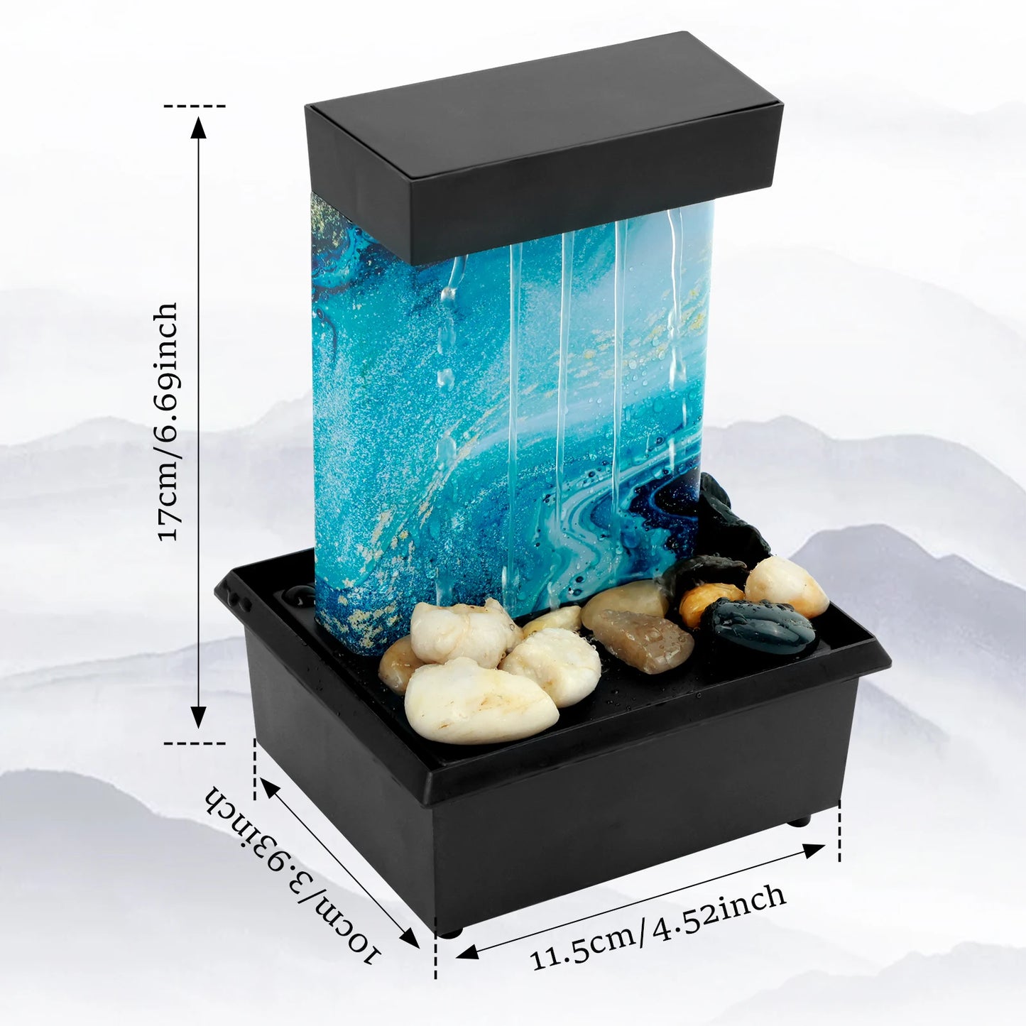 Tabletop Zen Meditation Fountain with Light