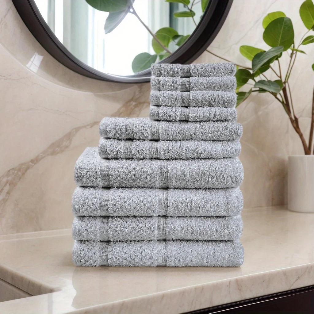 Deluxe 10-Piece Towel Set - Enhanced for Supreme Softness and Long-Lasting Durability