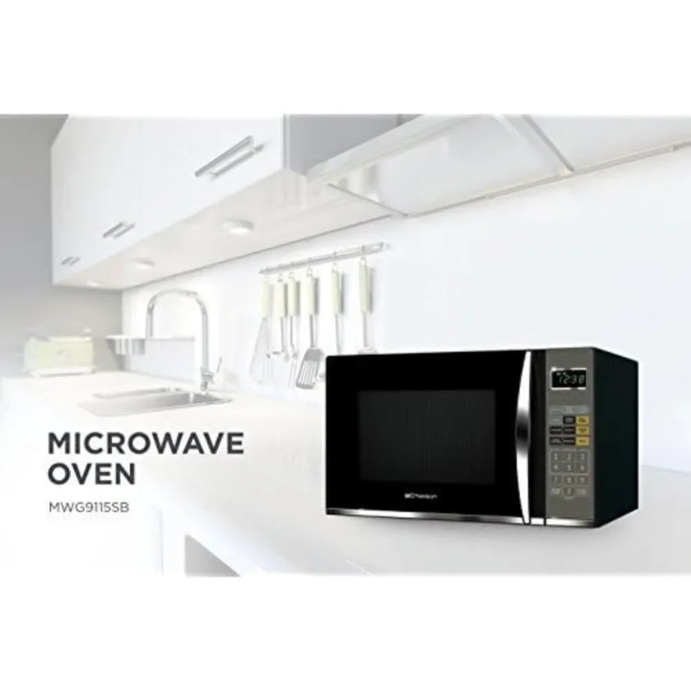 1.2 CU FT 1100W Griller Microwave Oven With Touch Control Stainless Steel