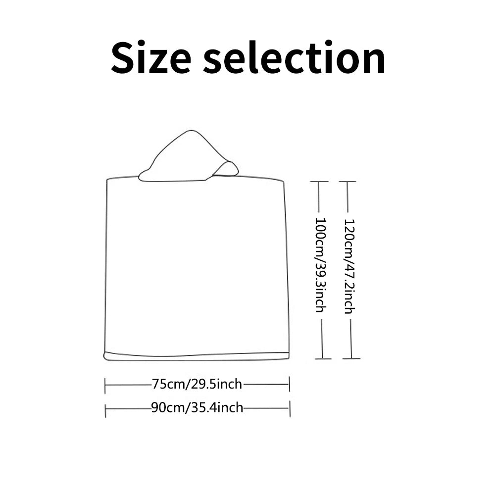 Turkish Wearable Beach Wear Sand proof Cotton Surf Poncho Hooded Wetsuit Quick Drying