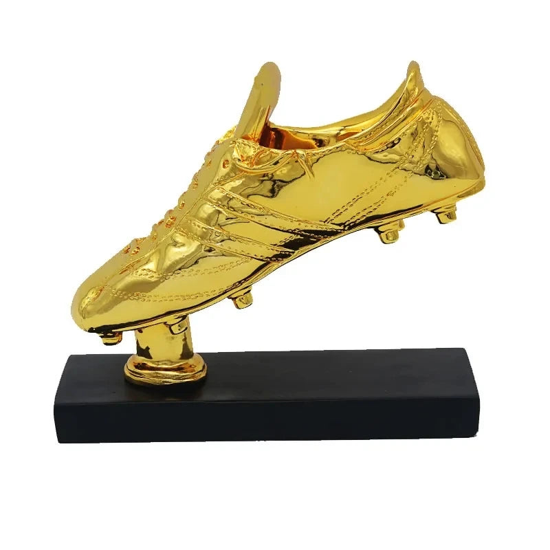 Golden Boot Resin Charms Football Match Soccer Souvenir GOLD Plating Shoe Trophy Decor