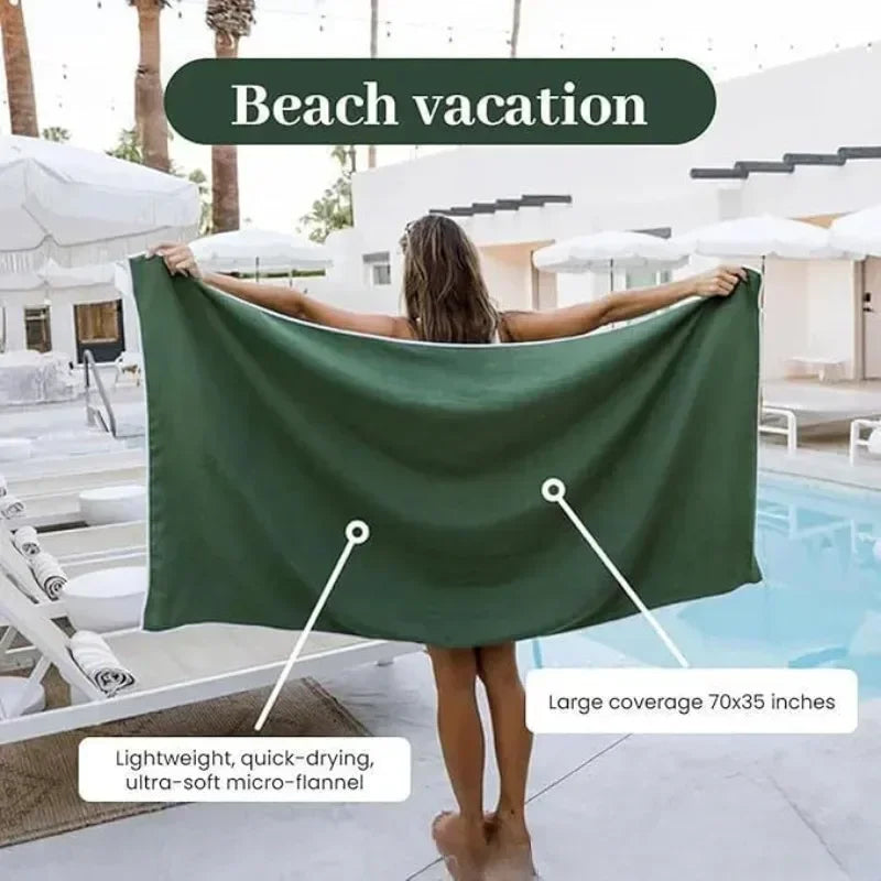 Outdoor Beach Magnetic Towel Soft and Comfortable Swimming and Bath Towel