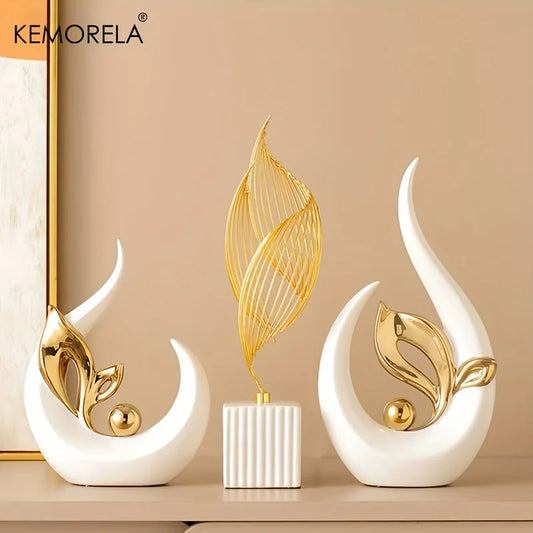 Ceramic Statue Nordic Creative Light Luxury Decor Sculptures and Figurines