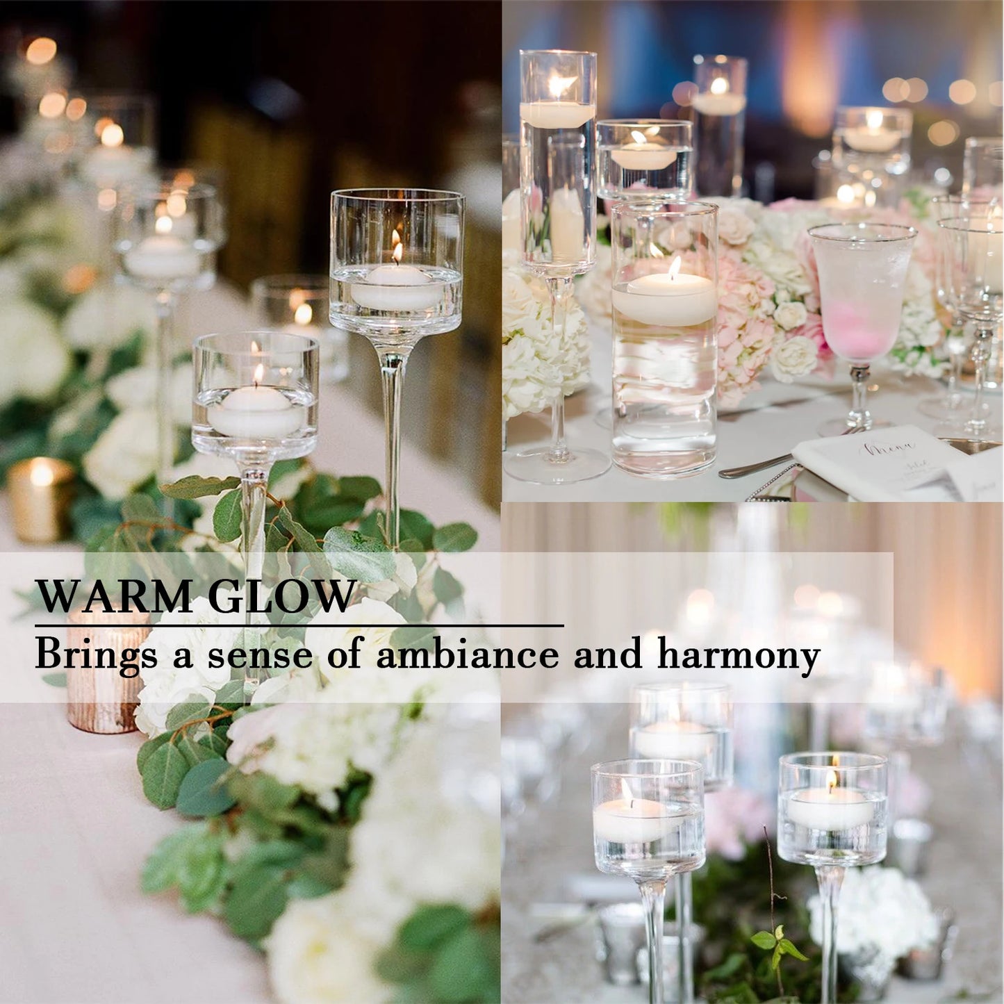 12 2inch white floating candles, home decor- ideal for all Rooms