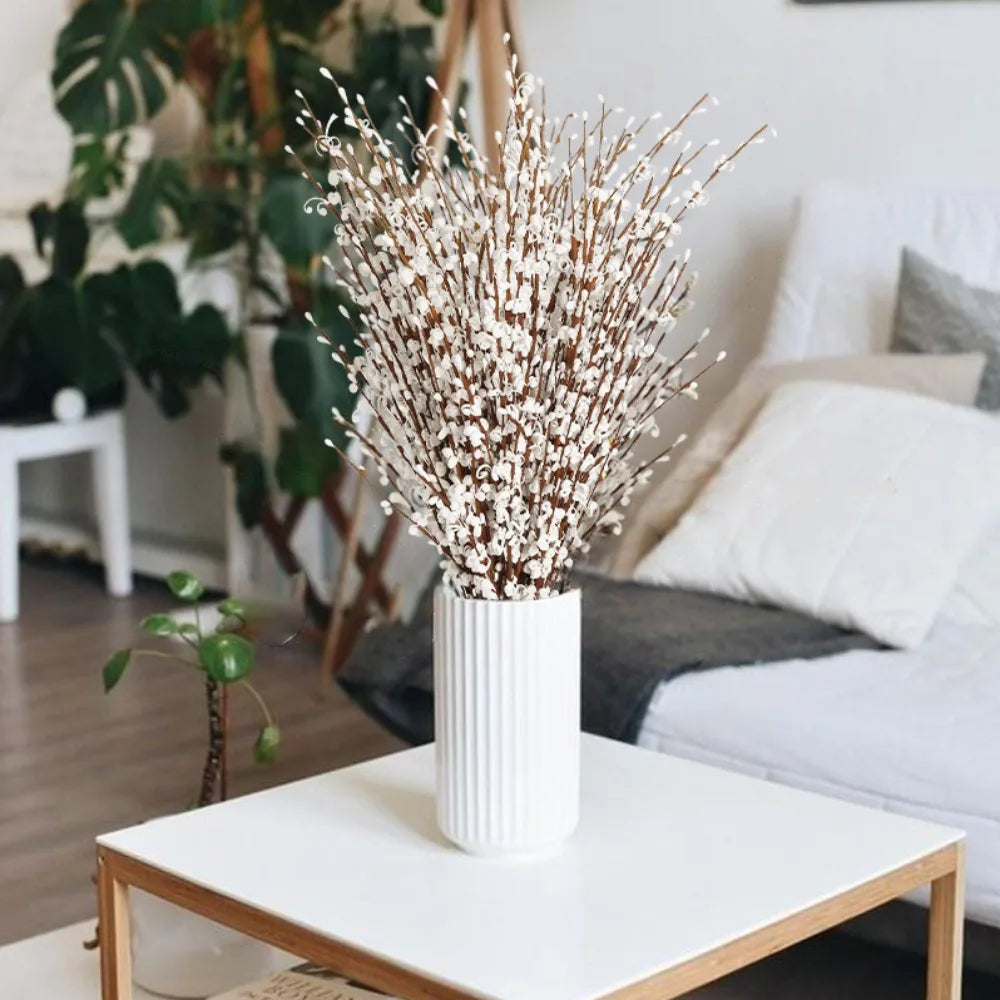 Pc 15Flowers Jasmine Flowers Pussy Willow Branches for Vases Party Home Decor