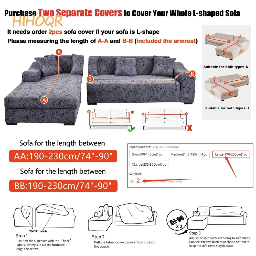 Stretch Plaid Slipcover Elastic Sofa for Living Room Sofa Chair Couch Cover Home Decor
