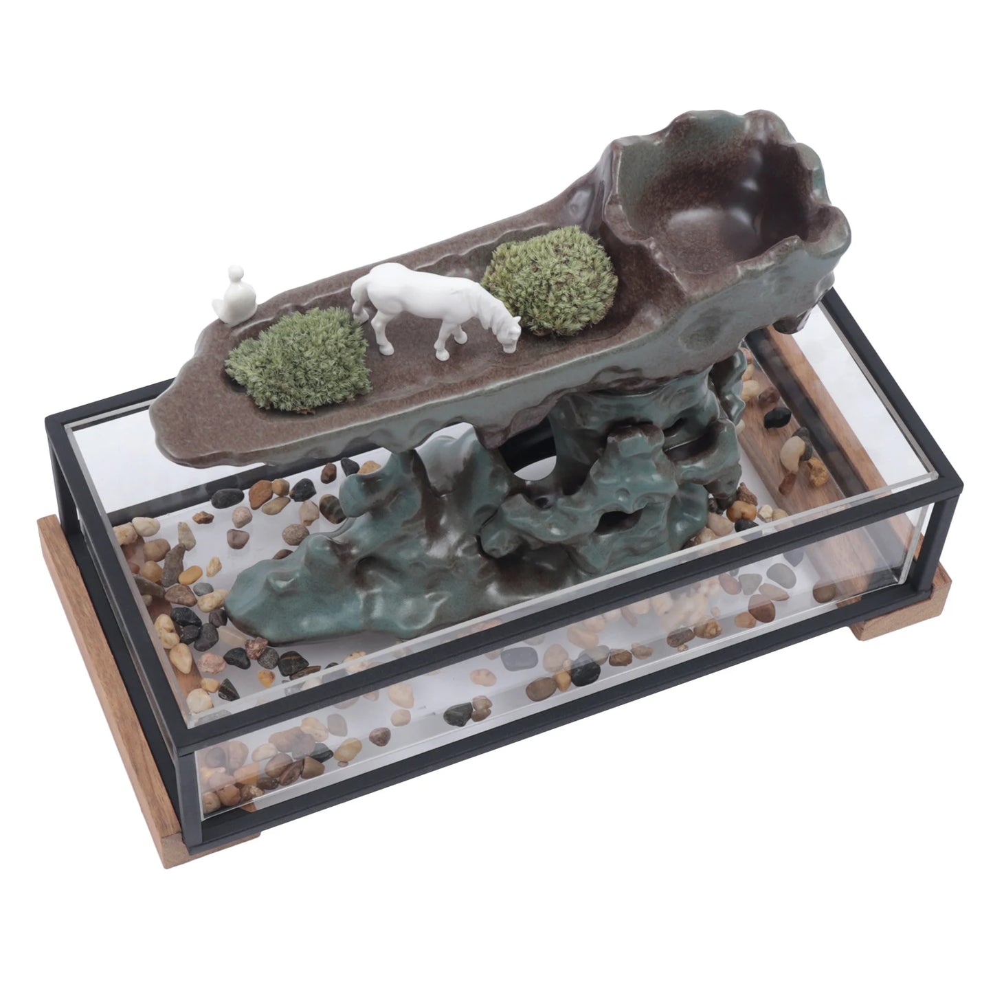 Waterfall Fountain Aquariums and Stones 110V Water Fountain Tabletop