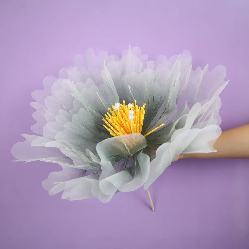 Realistic Peony Silk Large Flower Decoration Layered Fluffy Petal Flowers
