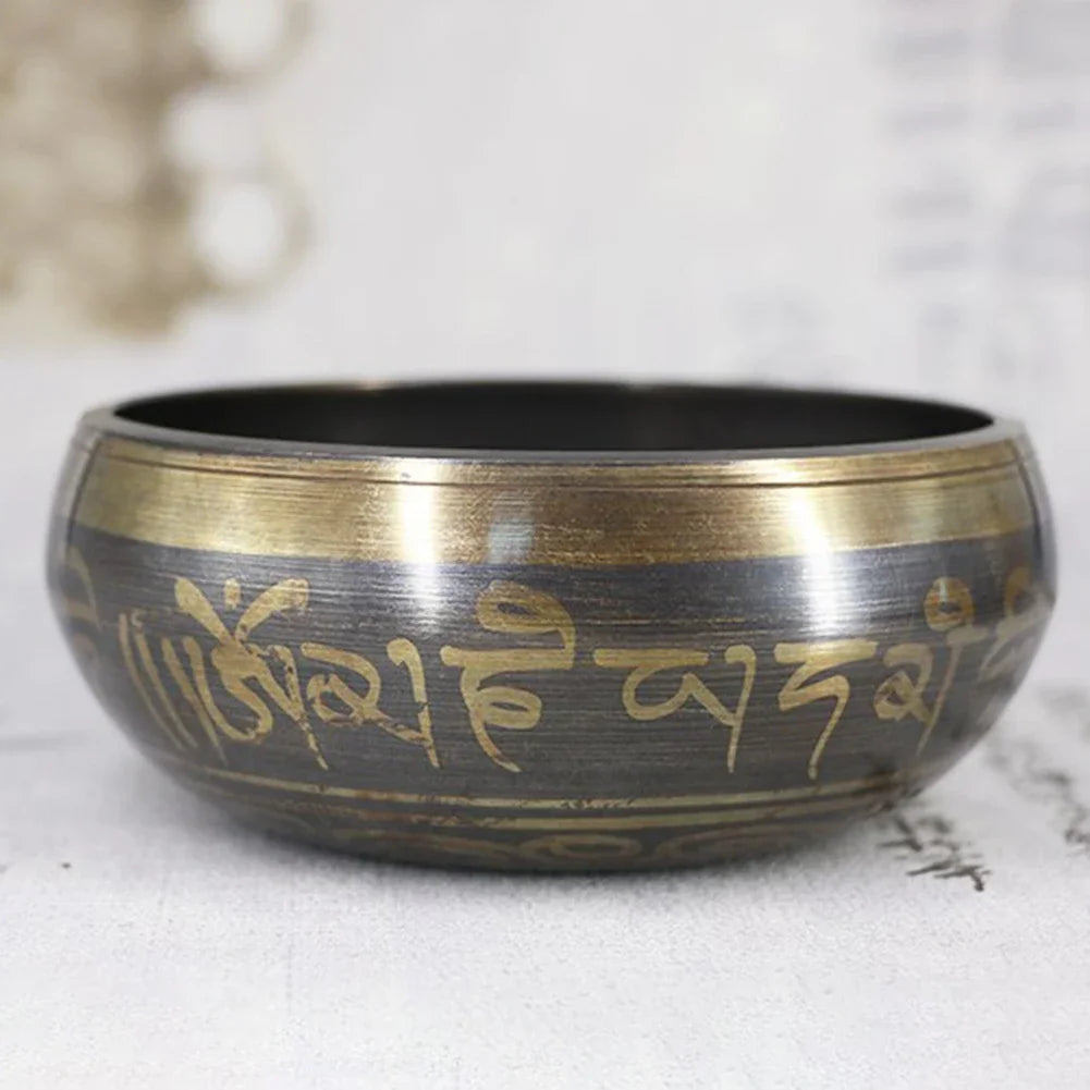 Metal Handmade Buddha Sound Bowl Tibetan Bronze Chime Bell Yoga Meditation Brass Chime Music Therapy Tibetan